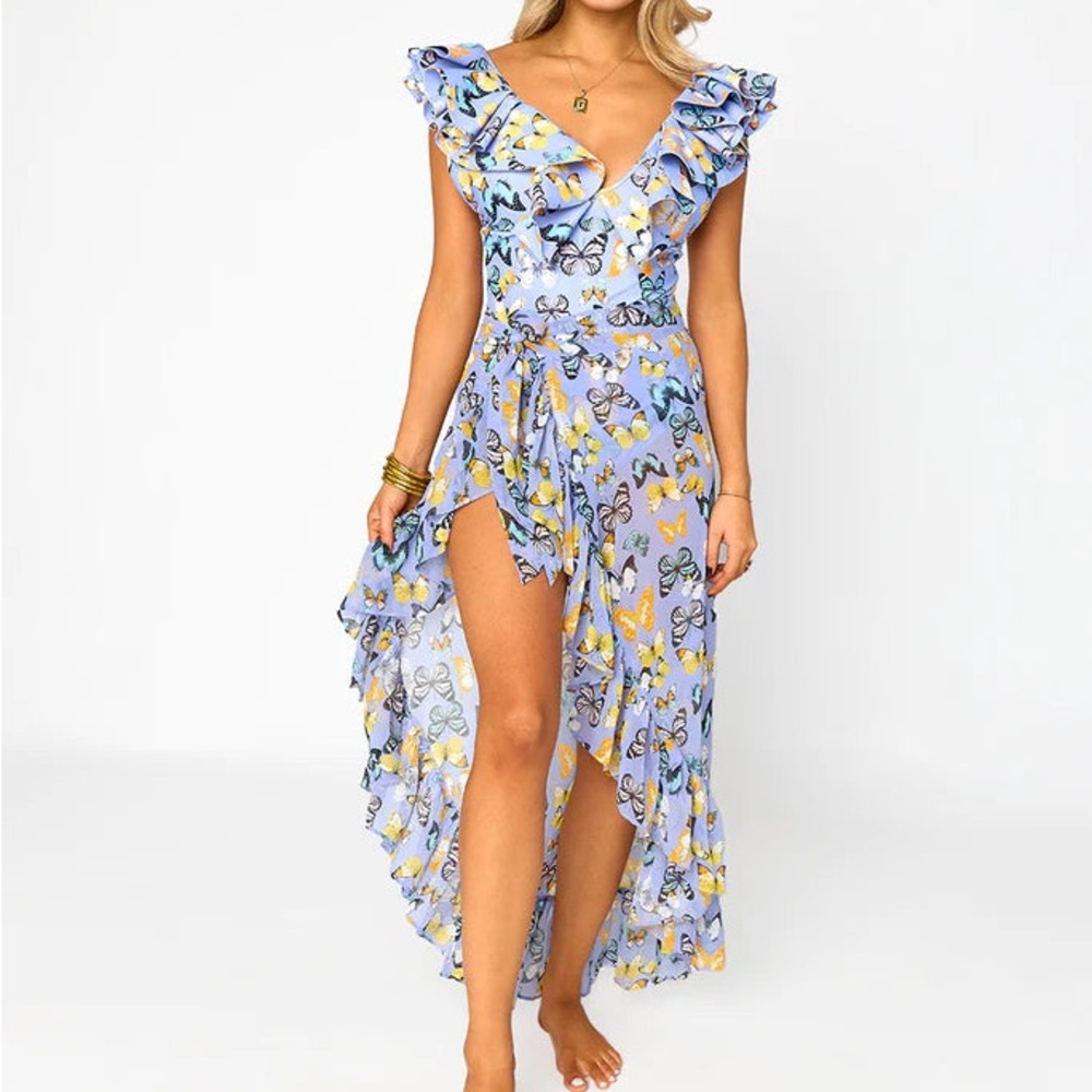 NWT Buddy Love Elenora Painted Lady Kailana Cover-up Sarong Skirt